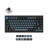 Keychron Q1 Pro QMK/VIA wireless custom mechanical keyboard 75 percent layout aluminum black for Mac WIndows Linux RGB backlight hot-swappable K Pro switch Brown ISO French layout