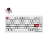 Keychron Q1 Pro QMK/VIA wireless custom mechanical keyboard 75% layout full aluminum white frame for Mac WIndows Linux with RGB backlight and hot-swappable K Pro switch brown