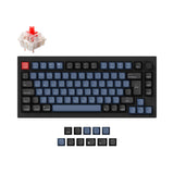 Keychron Q1 QMK VIA Custom Mechanical Keyboard 75 Percent For Mac Windows UK ISO Layout Gateron G Pro Red Switch