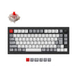 Keychron Q1 QMK VIA custom mechanical keyboard Japan JIS layout with knob version with double-gasket design and screw-in PCB stabilizer and hot-swappable south-facing RGB black frame Gateron G-Pro switch red