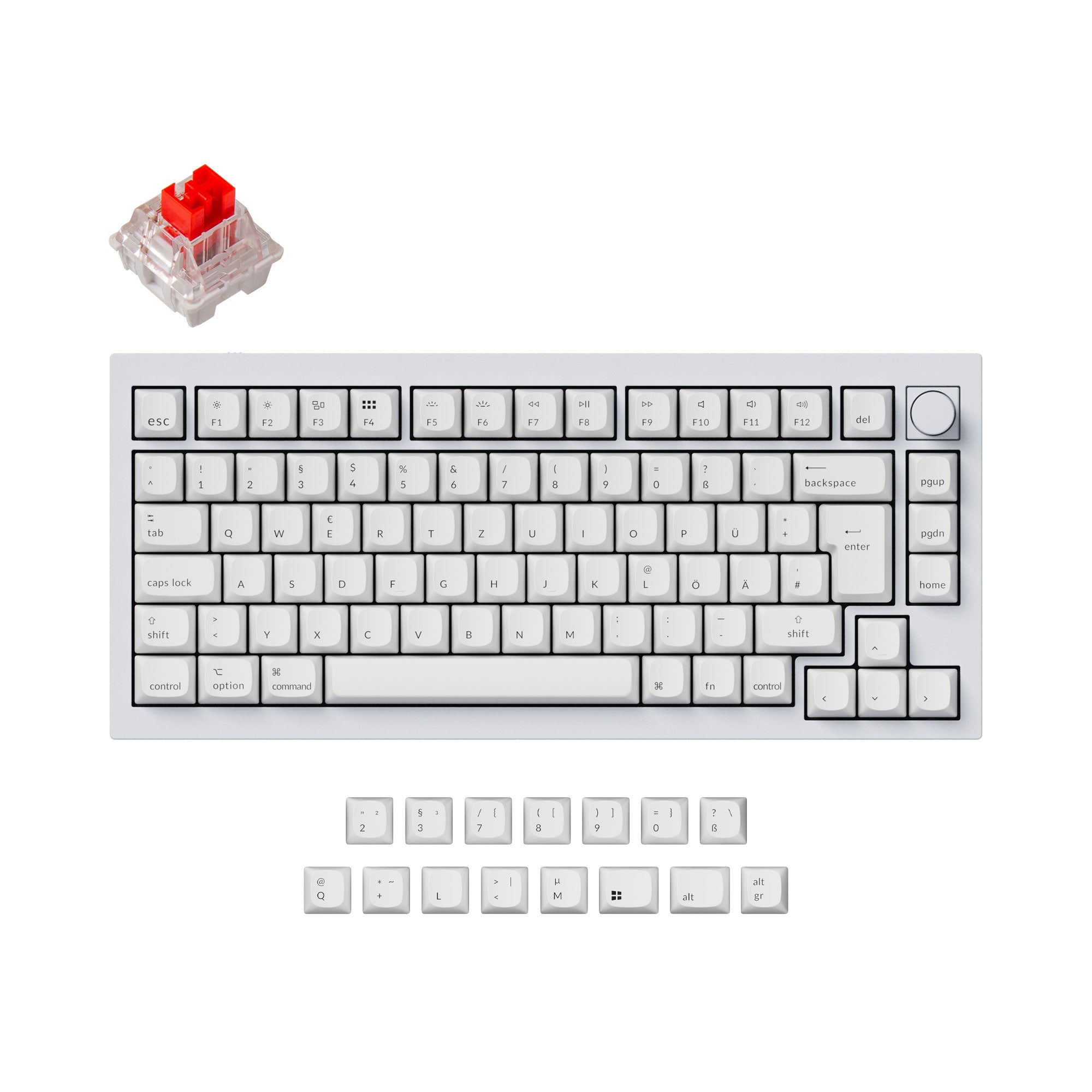 Keychron Q1 QMK Custom Mechanical Keyboard ISO Layout Collection