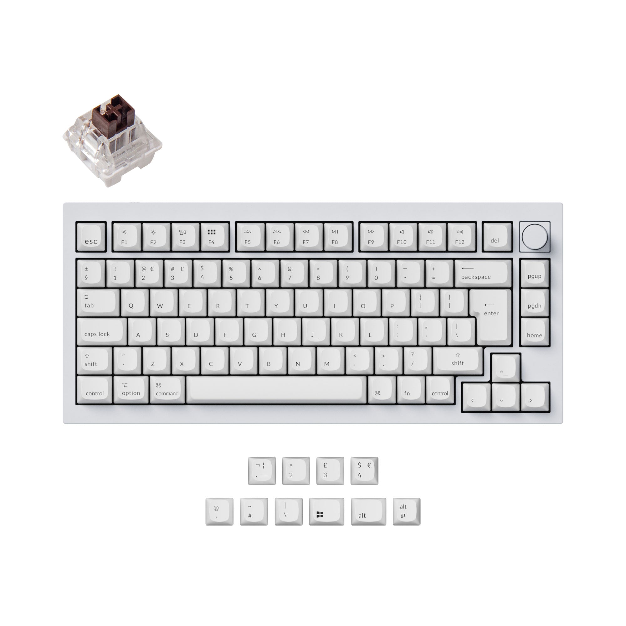 Keychron Q1 QMK Custom Mechanical Keyboard ISO Layout Collection