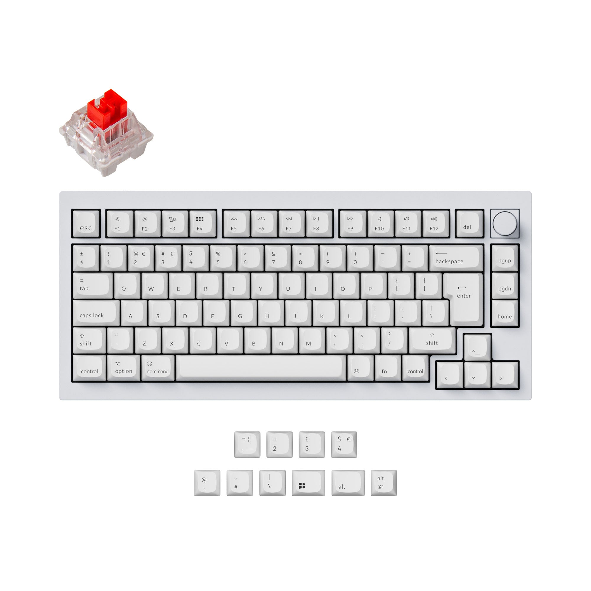 Keychron Q1 QMK Custom Mechanical Keyboard ISO Layout Collection - Version 1