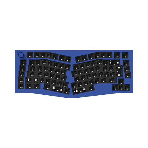 Keychron Q10 QMK VIA custom mechanical keyboard ISO knob 75 percent Alice layout for Mac Windows Linux aluminum barebone frame blue