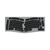 Keychron Q10 QMK VIA custom mechanical keyboard ISO knob 75 percent Alice layout for Mac Windows Linux aluminum barebone frame grey