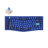 Keychron Q10 QMK/VIA custom mechanical keyboard 75% layout Alice layout knob version full aluminum blue frame for Mac Windows Linux Gateron G Pro switch blue