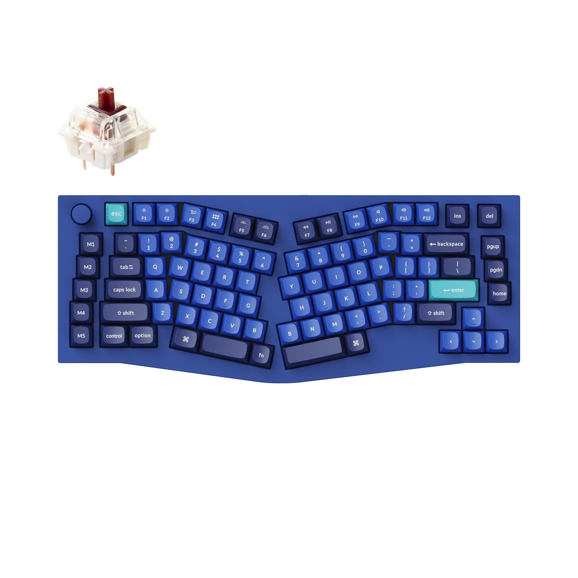 【Keychron】Q10 QMK/VIA キーボード US配列 シルバー Keychron Q10 (Alice Layout) QMK Custom Mechanical Keyboard