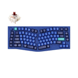 Keychron Q10 QMK/VIA custom mechanical keyboard 75% layout Alice layout knob version full aluminum blue frame for Mac Windows Linux Gateron G Pro switch brown