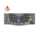 Keychron Q10 QMK/VIA custom mechanical keyboard 75% layout Alice layout knob version full aluminum grey frame B for Mac Windows Linux Gateron G Pro switch red