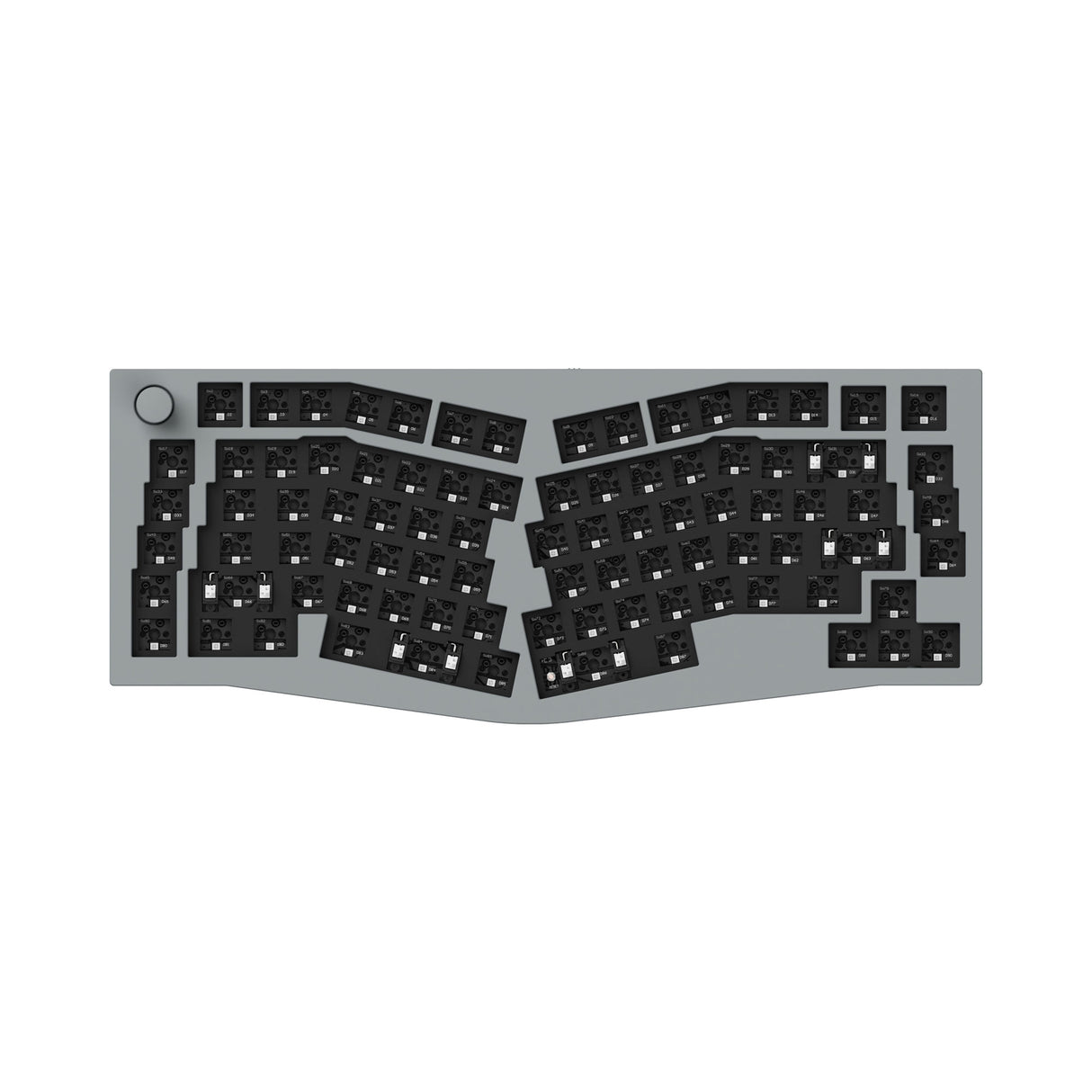Keychron Q10 QMK/VIA custom mechanical keyboard 75% layout Alice layout knob version for Mac Windows Linux full aluminum frame grey