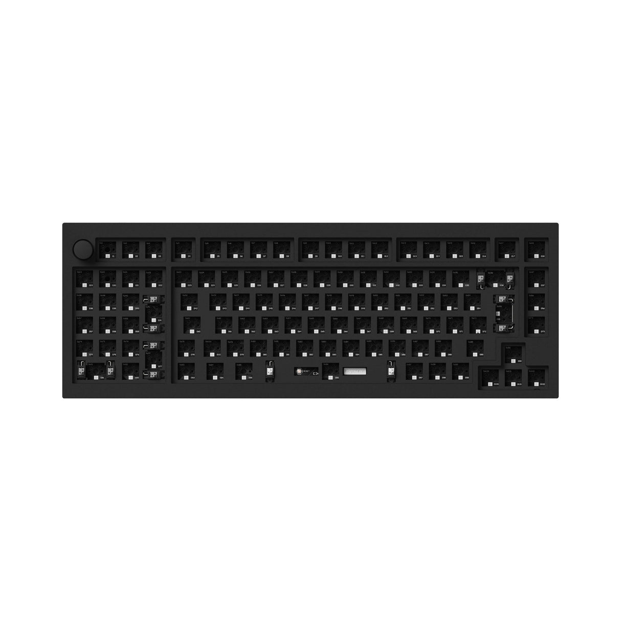 Keychron Q12 QMK VIA southpaw custom mechanical keyboard 96 percent full aluminum frame for Mac Window Linux barebone ISO black
