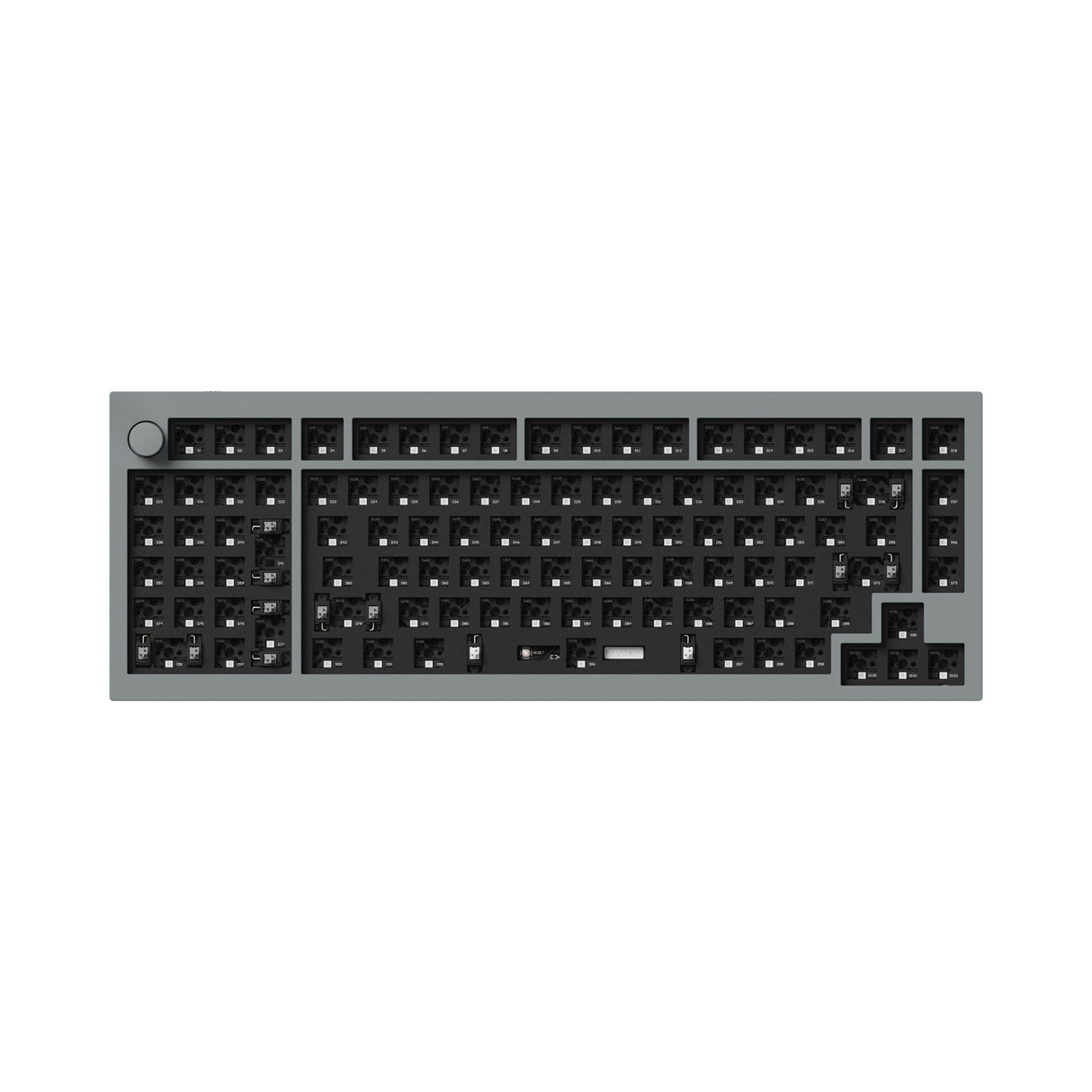 Keychron Q12 QMK VIA southpaw custom mechanical keyboard 96 percent full aluminum frame for Mac Window Linux barebone grey