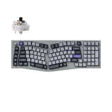 Keychron Q13 Pro QMK/VIA wireless custom mechanical keyboard 96 percent Alice layout full aluminum grey frame for Mac Windows Linux with RGB backlight hot-swappable K Pro brown
