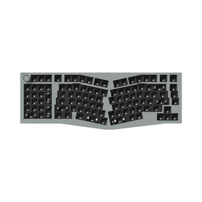 Keychron Q14 Pro QMK/VIA wireless custom mechanical keyboard 96 percent Alice layout full aluminum grey frame for Mac Windows Linux with RGB backlight hot-swappable barebone