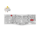 Keychron Q14 Pro QMK/VIA wireless custom mechanical keyboard 96 percent Alice layout full aluminum white frame for Mac Windows Linux with RGB backlight hot-swappable K Pro banana