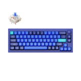 Keychron Q2 QMK VIA custom mechanical keyboard 65 percent layout full aluminum blue frame knob for Mac Windows iOS RGB backlight with hot swappable Gateron G Pro switch blue