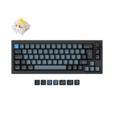 Keychron Q2 Pro QMK/VIA wireless custom mechanical keyboard 65 percent layout aluminum black for Mac WIndows Linux RGB backlight hot-swappable K Pro switch banana ISO Swiss layout