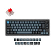 Keychron Q2 Pro QMK/VIA wireless custom mechanical keyboard 65 percent layout aluminum black for Mac WIndows Linux RGB backlight hot-swappable K Pro switch red ISO German layout