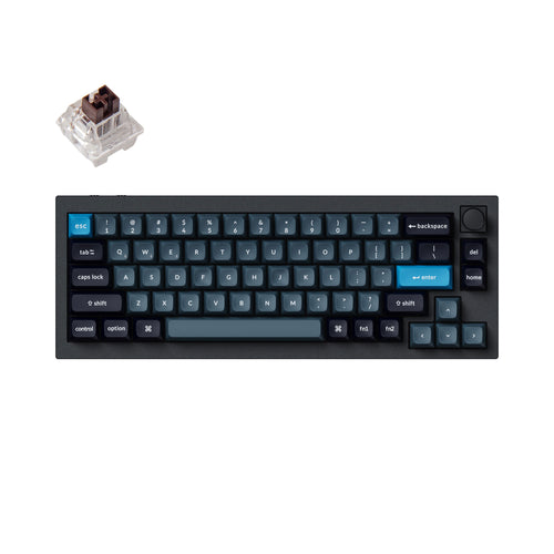 Keychron Q2 Pro QMK/VIA wireless custom mechanical keyboard 65 percent layout full aluminum black frame for Mac WIndows Linux with RGB backlight and hot-swappable K Pro switch brown