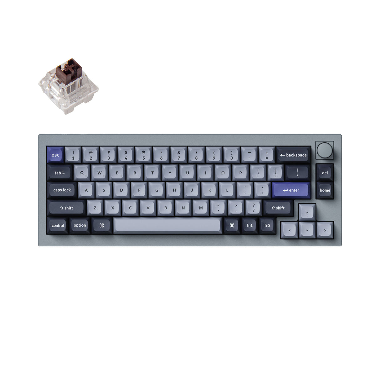 Keychron K2 75% Layout Hot-swappable Bluetooth Wireless/USB Wired  Mechanical Keyboard with Gateron G Pro Brown Switch/Double-Shot Keycaps/RGB  Backlit