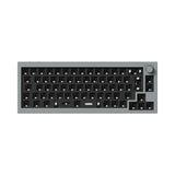 Keychron Q2 Pro QMK/VIA wireless custom mechanical keyboard 65 percent layout full aluminum grey frame for Mac WIndows Linux with RGB backlight and hot-swappable barebone knob ISO