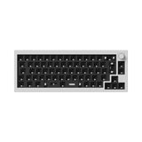 Keychron Q2 Pro QMK/VIA wireless custom mechanical keyboard 65 percent layout full aluminum white frame for Mac WIndows Linux with RGB backlight and hot-swappable barebone knob ISO