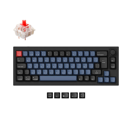 Keychron Q2 QMK VIA custom mechanical keyboard 65 percent layout full aluminum frame Mac Windows Spanish ES ISO layout hot swappable Gateron G Pro red