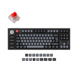 Keychron Q3 Pro QMK/VIA wireless custom mechanical keyboard 80 percent layout aluminum black for Mac WIndows Linux RGB backlight hot-swappable K Pro switch red ISO German layout