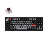 Keychron Q3 Pro QMK/VIA wireless custom mechanical keyboard tenkeyless layout full aluminum special edition black frame for Mac Windows Linux RGB hot-swappable K Pro switch brown