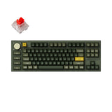 Keychron Q3 Pro QMK/VIA wireless custom mechanical keyboard tenkeyless layout full aluminum special edition green frame for Mac Windows Linux RGB hot-swappable K Pro switch red