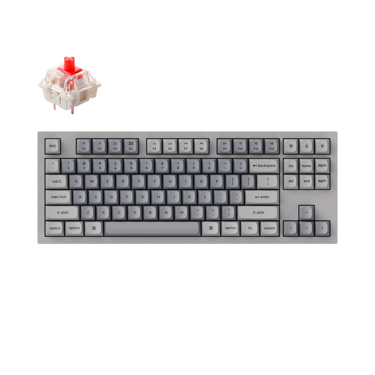 Keychron Q3 QMK VIA Custom Mechanical Keyboard For Mac Windows Hot-Swappable Gateron G Pro Red OSA PBT Keycap Retro Version