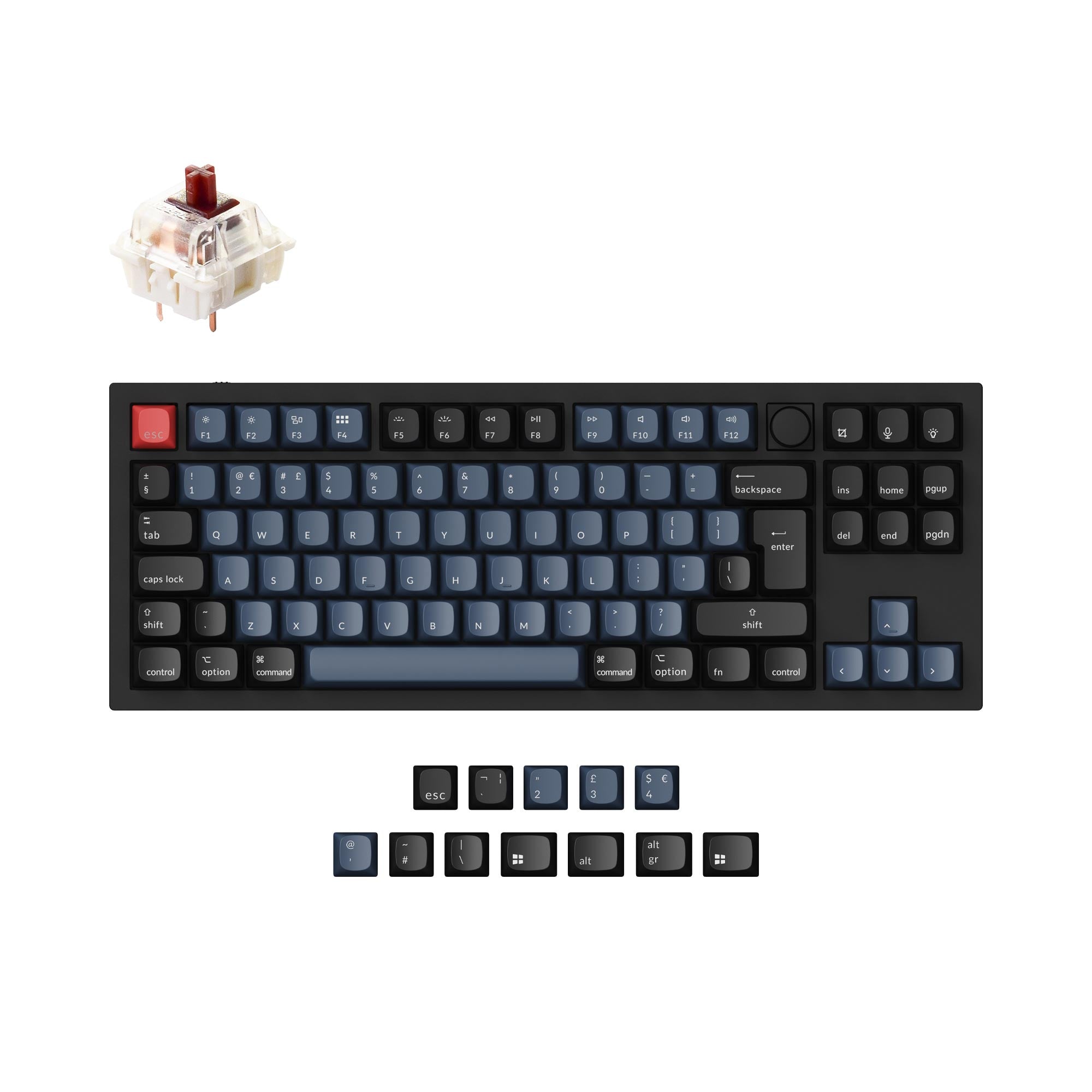 Keychron Q3 QMK Custom Mechanical Keyboard ISO Layout Collection keyboard image