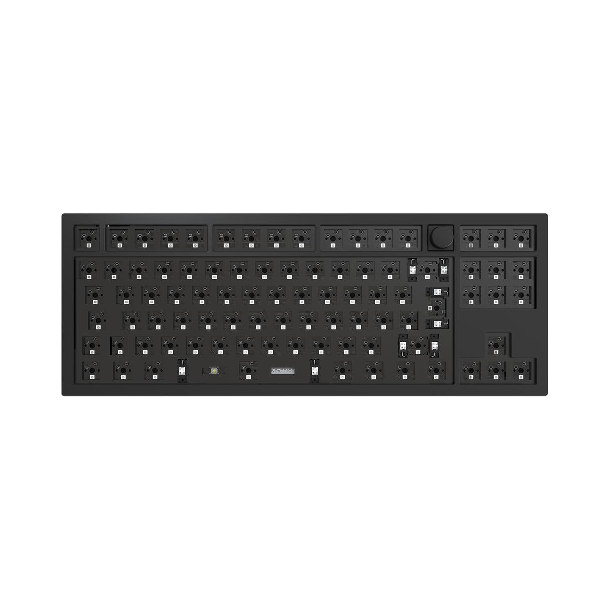 Keychron Q3 QMK VIA mechanical keyboard barebone knob version ISO carbon black