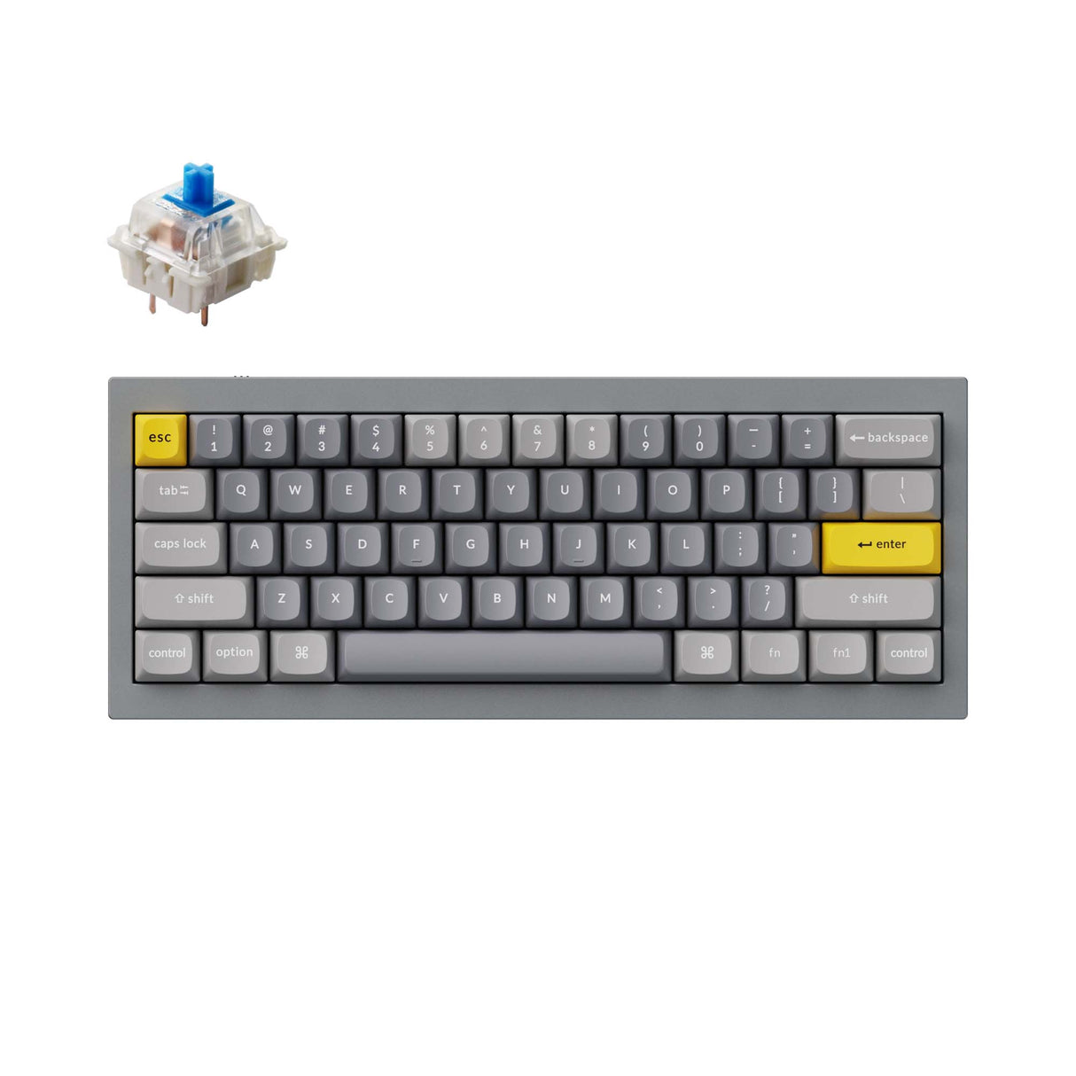Keychron-Q4-60-Percent-Layout-QMK-Mechanical-Keyboard-grey-GateronGproblueswitch-A