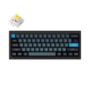Keychron Q4 Pro QMK/VIA wireless custom mechanical keyboard 60 percent layout full aluminum black frame for Mac WIndows Linux with RGB backlight and hot-swappable K Pro switch banana