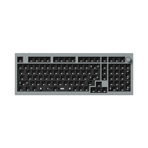 Keychron Q5 Pro QMK/VIA wireless custom mechanical keyboard 96 percent layout full aluminum grey frame for Mac WIndows Linux with RGB backlight and hot-swappable barebone