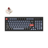 Keychron Q5 QMK VIA custom mechanical keyboard 1800 compact 96 percent layout full aluminum black frame knob for Mac Windows RGB backlight with hot swappable Gateron G Pro switch brown
