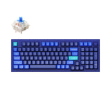 Keychron Q5 QMK VIA custom mechanical keyboard 1800 compact 96 percent layout full aluminum blue frame B knob for Mac Windows RGB backlight with hot swappable Gateron G Pro switch blue