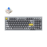 Keychron Q5 QMK VIA custom mechanical keyboard 1800 compact 96 percent layout full aluminum grey frame B knob for Mac Windows RGB backlight with hot swappable Gateron G Pro switch blue