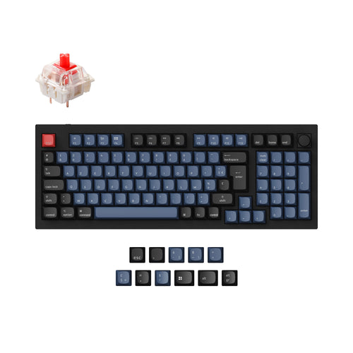 Keychron Q5 QMK VIA custom mechanical keyboard 96 percent layout full aluminum frame Mac Windows French FR ISO layout hot swappable Gateron G Pro red