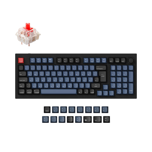 Keychron Q5 QMK VIA custom mechanical keyboard 96 percent layout full aluminum frame Mac Windows German DE ISO layout hot swappable Gateron G Pro red