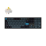 Keychron Q6 Pro QMK/VIA wireless custom mechanical keyboard 100 percent layout full aluminum black frame for Mac WIndows Linux with RGB backlight and hot-swappable K Pro banana