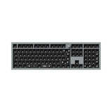 Keychron Q6 Pro QMK/VIA wireless custom mechanical keyboard 100 percent layout full aluminum grey frame for Mac WIndows Linux with RGB backlight and hot-swappable barebone ISO