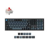 Keychron Q6 Pro QMK/VIA wireless custom mechanical keyboard full-size layout aluminum black for Mac Windows Linux RGB hot-swappable K Pro switch red ISO French layout
