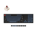 Keychron Q6 QMK VIA custom mechanical keyboard full size aluminum black frame knob Nordic ISO layout for Mac Windows Hot Swappable Gateron G Pro Brown