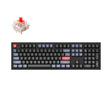 Keychron Q6 QMK VIA custom mechanical keyboard full size 100 percent layout full aluminum black frame for Mac Windows RGB backlight with hot swappable Gateron G Pro switch red