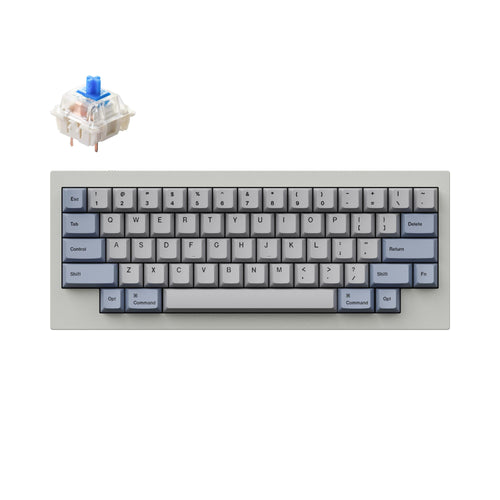 Keychron Q60 QMK VIA Custom Mechanical Keyboard HHKB Layout Gateron G Pro Switch Blue