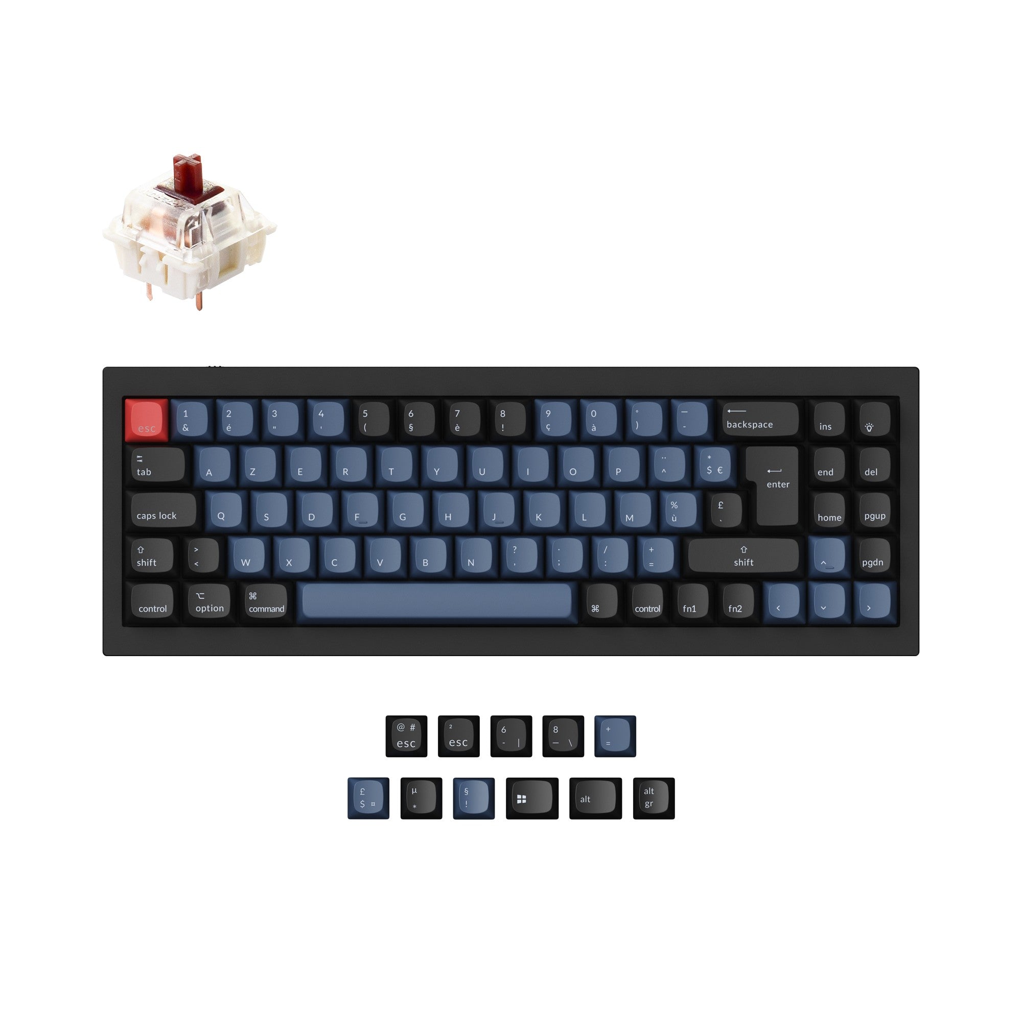Keychron Q7 QMK Custom Mechanical Keyboard ISO Layout Collection keyboard image