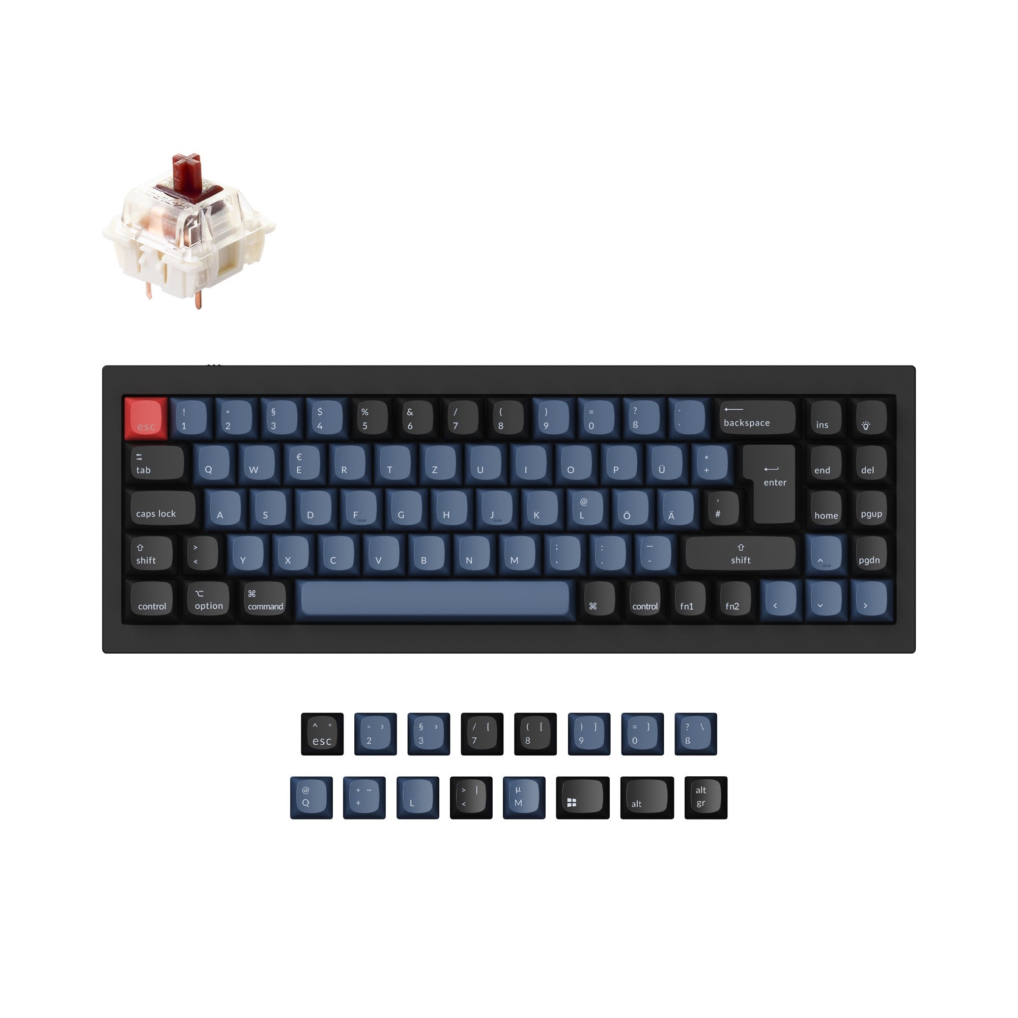 Keychron Q7 QMK Custom Mechanical Keyboard ISO Layout Collection keyboard image