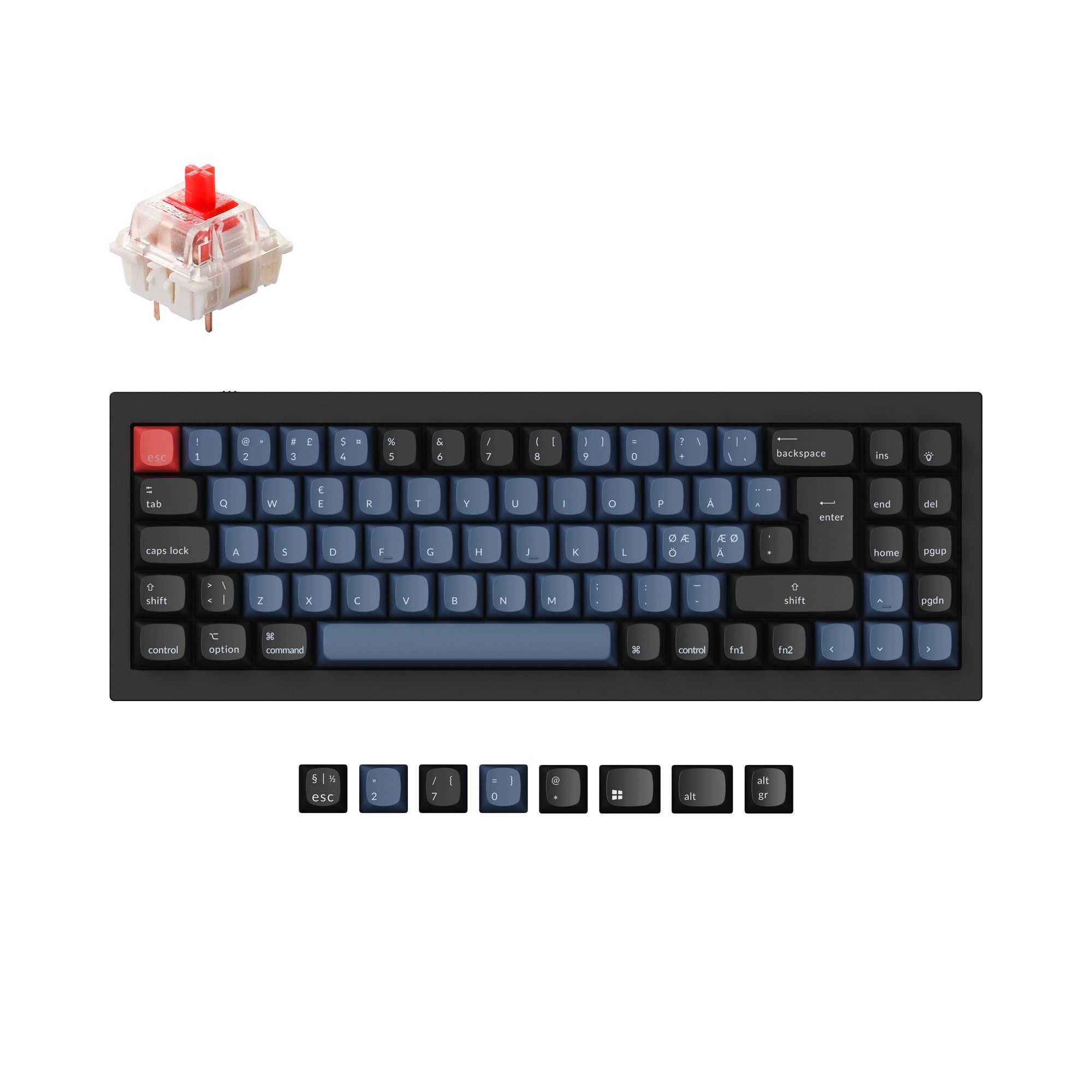 Keychron Q7 QMK Custom Mechanical Keyboard ISO Layout Collection keyboard image